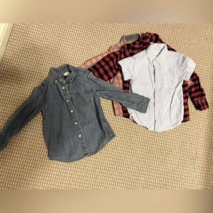 Lot of 4 Crewcuts toddler button downs - GUC